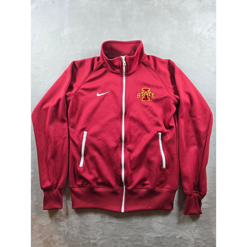 Iowa State Cyclones Nike Track Jacket Womens M Red Full‎ Zip Pockets 31786X